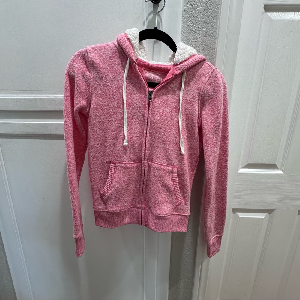 SO Pink Sherpa-Lined Hoodie Jacket - Picture 2 of 12